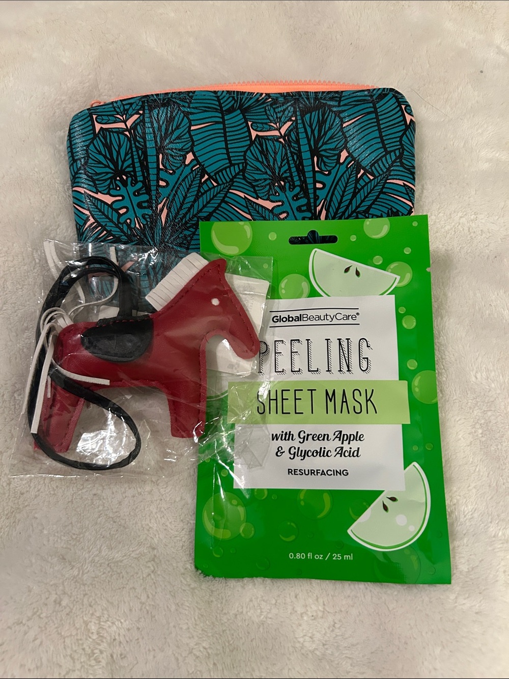 Cosmetic Pouch bundle dog bag charm & mask